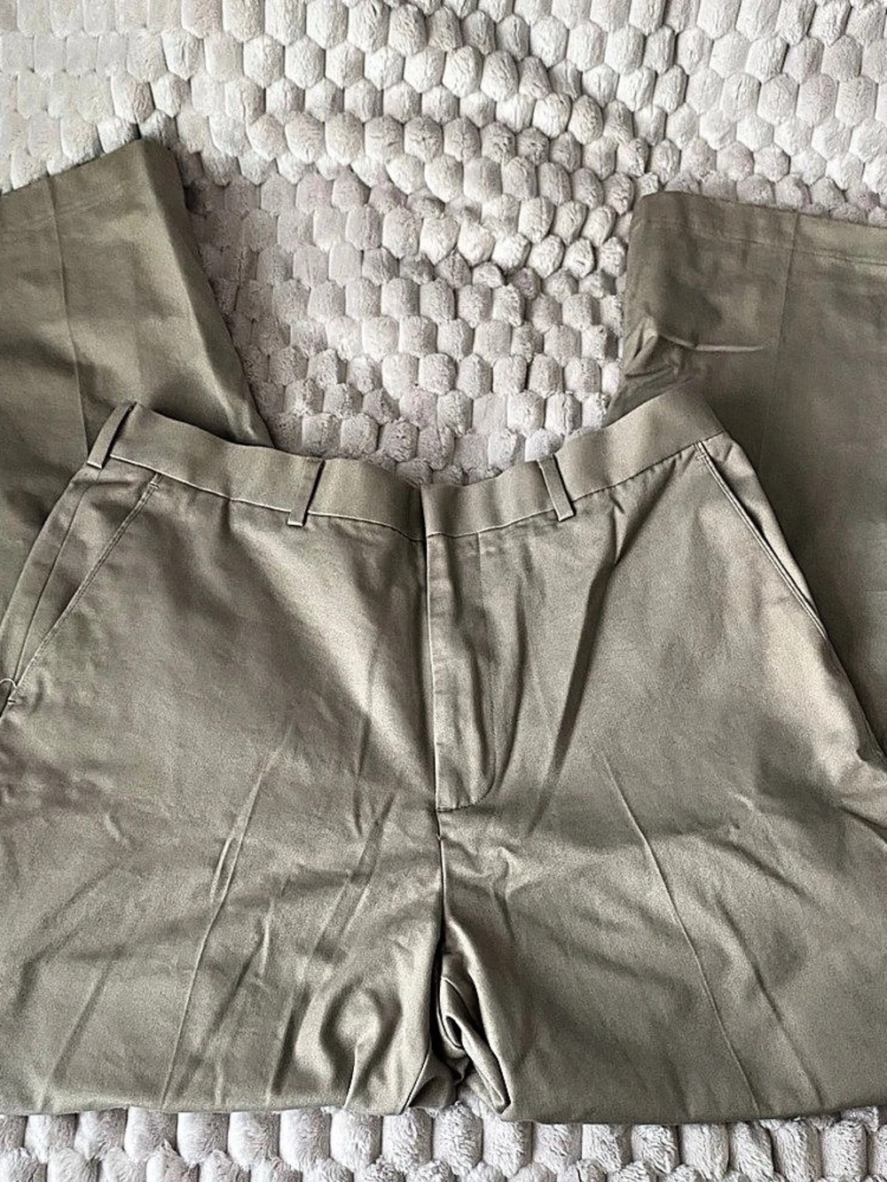 Perry Ellis Portfolio Flat Front Dress Pants Men's Chinos Beige Waist 34/30 Like